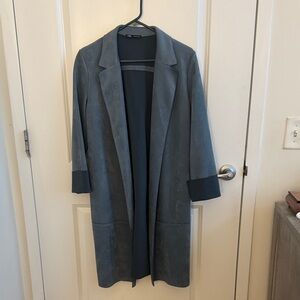 Zara Grayish Blue Trench Coat